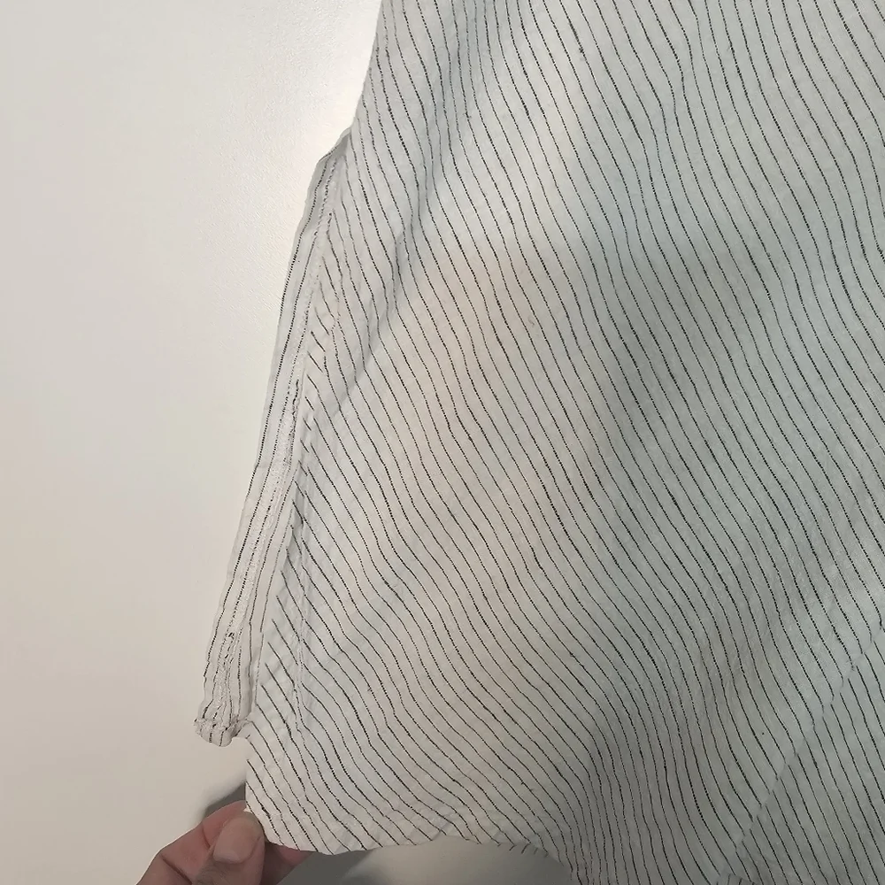 Zara Women's Oversized Linen Striped Shirt Tunic Size Midium